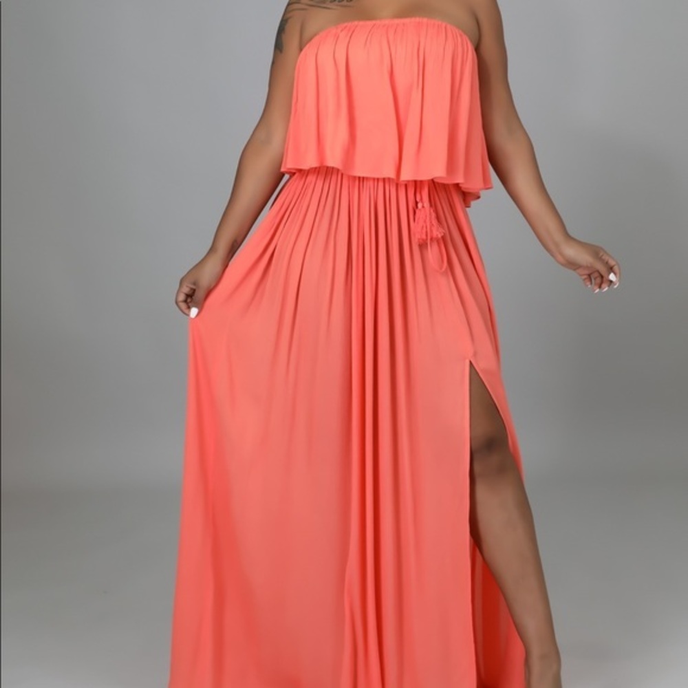 Sleeveless Elastic Waistband Maxi - Picture 2 of 8